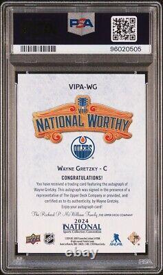 2024 Upper Deck NSCC Wayne Gretzky Auto National Worthy VIP Card 4/10 PSA 10