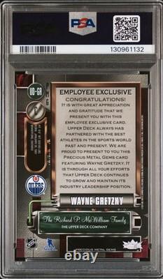2025 UD Employee Exclusive Wayne Gretzky Precious Metal Gems PMG PSA 9 Pop 1 No^