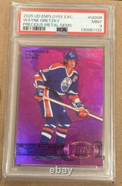 2025 UD Employee Exclusive Wayne Gretzky Precious Metal Gems PMG PSA 9 Pop 1 No^