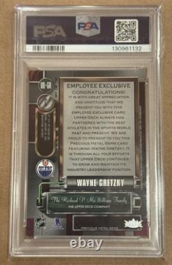 2025 UD Employee Exclusive Wayne Gretzky Precious Metal Gems PMG PSA 9 Pop 1 No^