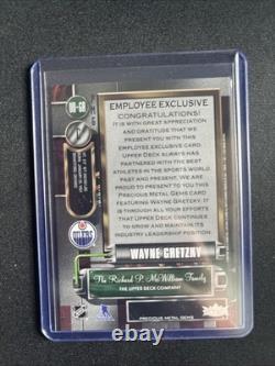 2025 Upper Deck Employee Exclusive Wayne Gretzky Precious Metal Gem PMG Oilers