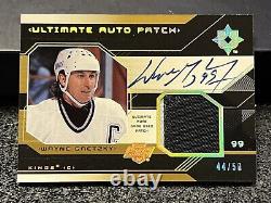 44/50 Wayne Gretzky 2004-05 UD Ultimate Auto Patch Game Used Kings Gold HOF