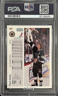 91-92 Upper Deck Wayne Gretzky Auto On Card Hand #'d /999 The Great One Psa 10