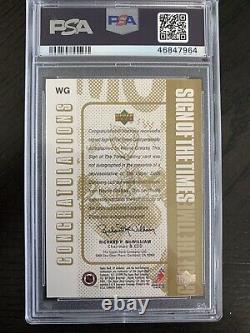 98-99 UD SP Authentic Hockey Sign Of The Times GOLD Wayne Gretzky PSA 8 /99 AUTO