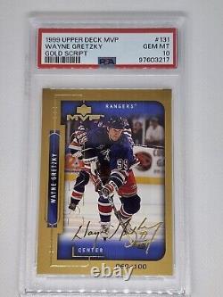 99/00 Upper Deck Mvp Gold Script #131 Wayne Gretzky (060/100) Psa 10 Pop 6