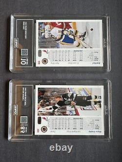 Brett Hull TAG 10 & Wayne Gretzky TAG 8.5. Upper Deck 1991-92