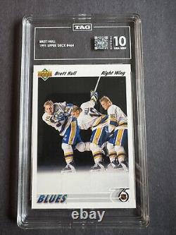 Brett Hull TAG 10 & Wayne Gretzky TAG 8.5. Upper Deck 1991-92