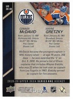 Connor McDavid Wayne Gretzky 2019-20 Upper Deck 30 Years of UD ePack Achievement