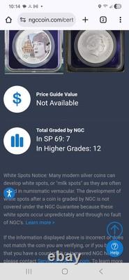 Cook Islands $5 Upper Deck Hockey Grandeur Silver 2017 SP69 Wayne Gretzky pop 7