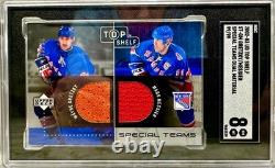 DOUBLE JERSEY # MATCH! 2002-03 Top Shelf Wayne Gretzky Messier 99/99! PATCH 1/1