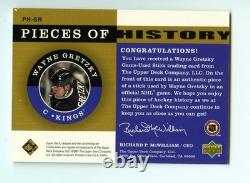H828 Wayne Gretzky Game Used Stick Patch 2001 Upper Deck NHL Legends Rare Sp