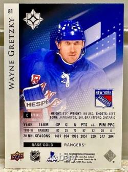 JERSEY # MATCH! 2024-25 UD Ultimate Collections Wayne Gretzky 99/99! RANGERS