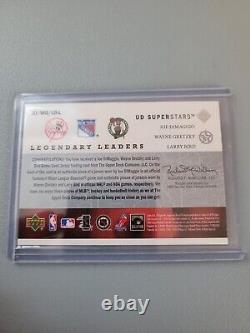 Joe DiMaggio Wayne Gretzky Larry Bird 2003 Upper Deck Legendary Leaders Jersey
