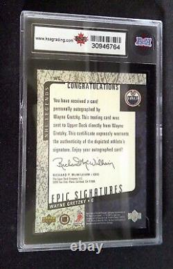 KSA Graded 9 Upper Deck 2000-01 #WG Wayne Gretzky NHL Legends Epic signatures