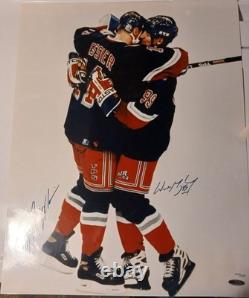 MARK MESSIER & WAYNE GRETZKY /500 DUAL SIGNED AUTOGRAPHED 16x20. UDA STEINER