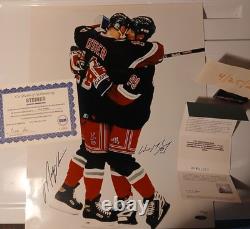 MARK MESSIER & WAYNE GRETZKY /500 DUAL SIGNED AUTOGRAPHED 16x20. UDA STEINER