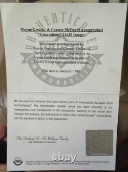 McDavid / Gretzky Generations autographed 16X20 picture (UDA authenticated)