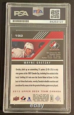 Mint 9 Auto Psa Slabbed Wayne Gretzky Signed 2013 Upper Deck Team Canada Card