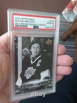 PSA 10 GEM MINT 2023-24 Upper Deck Wayne Gretzky UD Canvas Black And White C241