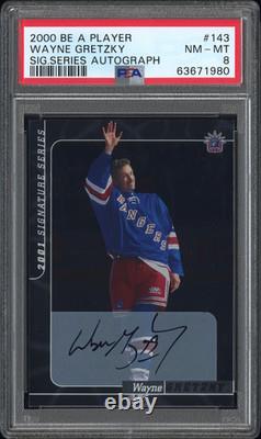 PSA 8 2000 Be A Player Wayne Gretzky #143 Sig Series Auto POP 2 None Higher