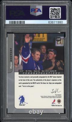 PSA 8 2000 Be A Player Wayne Gretzky #143 Sig Series Auto POP 2 None Higher