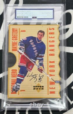 RARE employee Sample 1996 Upper Deck Wayne Gretzky National Heroes Auto PSA