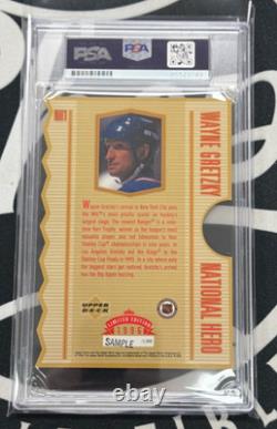 RARE employee Sample 1996 Upper Deck Wayne Gretzky National Heroes Auto PSA