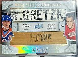 Rare! Gretzky / Howe 2019-20 Ud Engrained Dual Stick Nameplates