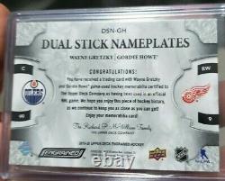 Rare! Gretzky / Howe 2019-20 Ud Engrained Dual Stick Nameplates