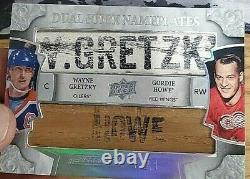 Rare! Gretzky / Howe 2019-20 Ud Engrained Dual Stick Nameplates