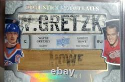 Rare! Gretzky / Howe 2019-20 Ud Engrained Dual Stick Nameplates