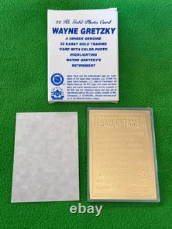 UDA 1999-00 Upper Deck Wayne Gretzky Hall of Fame Gold 22 Karat Card LIMITED