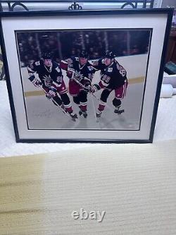 UDA WAYNE GRETZKY SIGNED 16 x 20 RANGERS TRIPLE EXPOSURE SUPER LOW #14/199