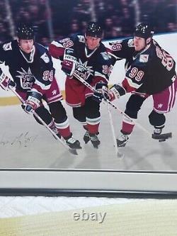UDA WAYNE GRETZKY SIGNED 16 x 20 RANGERS TRIPLE EXPOSURE SUPER LOW #14/199