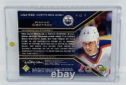UD Wayne Gretzky Oilers Jersey Card Lot (2x) Game Worn Blue #'d Ultimate SSP