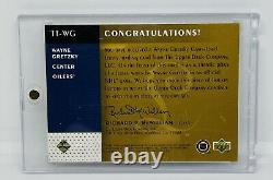 UD Wayne Gretzky Oilers Jersey Card Lot (2x) Game Worn Blue #'d Ultimate SSP