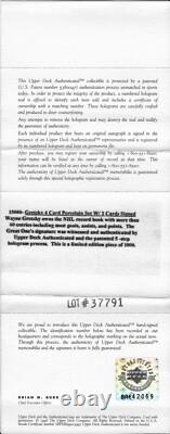 UD/Wayne Gretzky with2-Autographed Porcelain Signature Series-50/1000-with1979 RC/UG