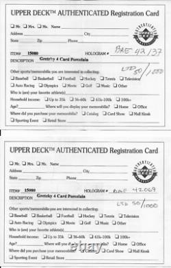 UD/Wayne Gretzky with2-Autographed Porcelain Signature Series-50/1000-with1979 RC/UG