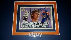 Uda Wayne Gretzky Signed Upper Deck Authenticated Card Framed Sports Illustrated