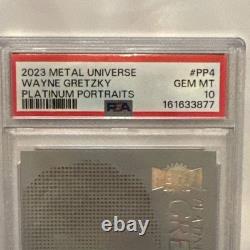 Upper Deck 2023 Metal Universe Platinum Portraits Wayne Gretzky #PP4 PSA 10