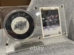 Upper Deck Los Angeles Kings Wayne Gretzky NHL Official Puck & Card Display Case