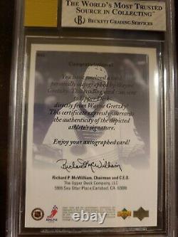 Upper Deck Ud Authentics Wayne Gretzky Exclusives Signed Bgs 8 Auto 10 Bvg Psa