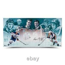 Upper Deck Wayne Gretzky & Connor Mcdavid Autographed Origins 36x18 Uda 38/100