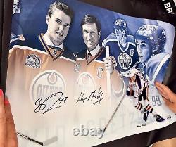 Upper Deck Wayne Gretzky & Connor Mcdavid Autographed Origins 36x18 Uda 38/100