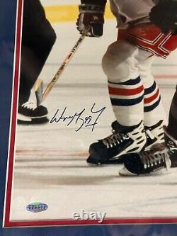 Upper Deck Wayne Gretzky Mark Messier Signed 16x20 Photo Framed Holograms Only