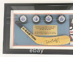 Upper Deck Wayne Gretzky Shadow Box Signed Stick & 8x10 Photo Framed withCOA