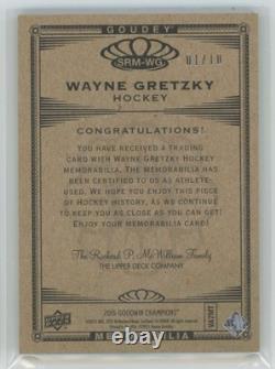 Upper Deck goodwin Wayne Gretzky stick game use memorabilia 01/10