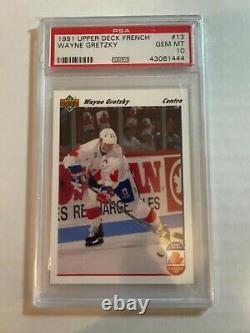 WAYNE GRETZKY, 1991 Upper Deck French #13, PSA 10