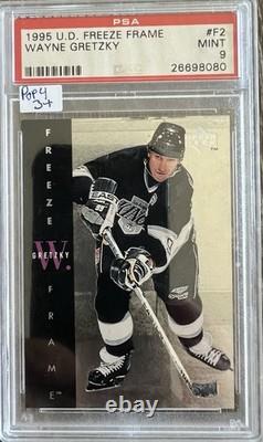 WAYNE GRETZKY 1995-96 Upper Deck Freeze Frame CARD# F2 GRADED PSA 9 MINT KINGS