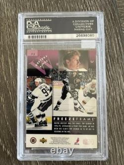 WAYNE GRETZKY 1995-96 Upper Deck Freeze Frame CARD# F2 GRADED PSA 9 MINT KINGS